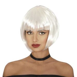 Fiestas Guirca Womens/Ladies Bob Wig / White